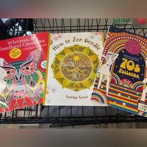 Colorful Zen Doodle books (3)